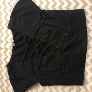 Black crop top